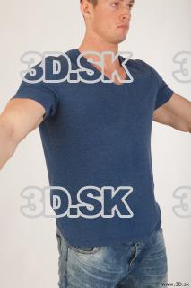 Upper body blue tshirt of Andrew 0009